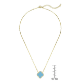 Turquoise Four Leaf Clover Necklace