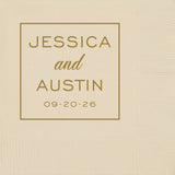 Personalized Couple Name & Date Napkins Set of 50