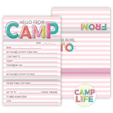 Hello From Camp Pink Stripe Fold-n-Seals Set