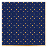 GOLD SWISS DOTS LUNCHEON NAPKIN MIDNIGHT BLUE