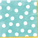 Spot On - Teal Luncheon Paper Napkins