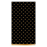 GOLD SWISS DOTS GUEST TOWEL NAPKIN-BLACK