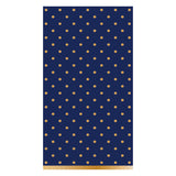 GOLD SWISS DOTS GUEST TOWEL NAPKIN-MIDNIGHT BLUE
