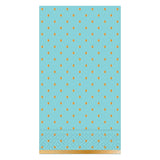 GOLD SWISS DOTS GUEST TOWEL NAPKIN-ROBIN'S EGG