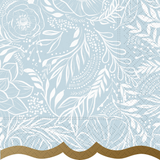 Something Blue Scalloped Paper Beverage Napkins