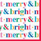 COLORFUL CHRISTMAS BEVERAGE NAPKIN