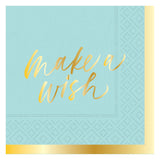 FANFARE-AQUA BEVERAGE NAPKIN