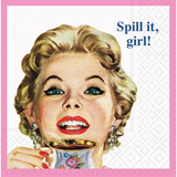 Spill It Girl Paper Beverage Napkins