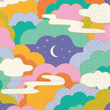 COSMIC FLOWER-MOONSCAPE BEVERAGE NAPKINS