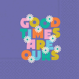 GROOVY VIBES GOOD TIMES BEVERAGE NAPKINS