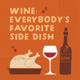 Wine: Favorite Side Dish Paper Cocktail Beverage Napkins
