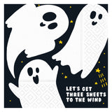 THREE GHOSTLY SHEETS BEVERAGE NAPKIN