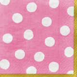 Spot On - Pink Beverage Paper Napkins