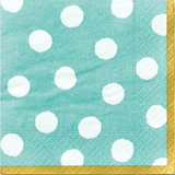 Spot On - Teal Beverage Paper Napkins