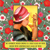 Half Glass of Wine Paper Beverage Napkins