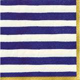 Bold Strokes - Navy Beverage Paper Napkins