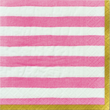 Bold Strokes - Pink Stripe Beverage Paper Napkins