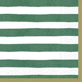 Green Bold Stroke Paper Cocktail Beverage Napkins