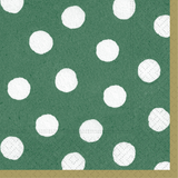 Green Spot-On Paper Cocktail Beverage Napkins