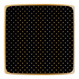 GOLD SWISS DOTS DINNER PLATE BLACK