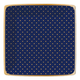 GOLD SWISS DOTS DINNER PLATE MDNGHT BLUE