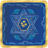 Elegant Hanukkah Vibrant Dinner Plate
