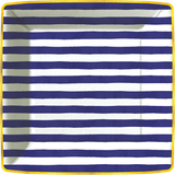Bold Strokes - Navy Stripe Dinner Paper Plates