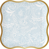 Something Blue Scalloped Paper Luncheon Plates