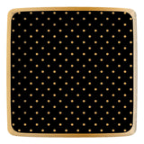 GOLD SWISS DOTS-BLACK DESSERT PLATE