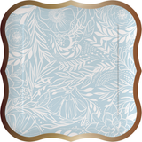 Something Blue Scalloped Dessert Paper Plates