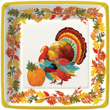 TURKEY GIVE THANKS PAPER DESSERT PLATES