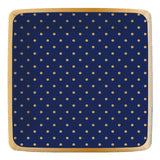 GOLD SWISS DOTS-MIDNIGHT BLUE PAPER DESSERT PLATE