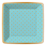 GOLD SWISS DOTS-ROBIN DESSERT PLATE