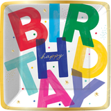 Birthday Block - Dessert Paper Plates