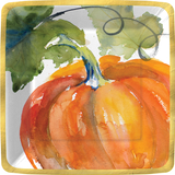 Watercolor Harvest Pumpkins Paper Dessert/Salad Plates