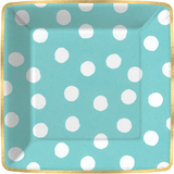 Spot On - Teal Dessert Paper Plates