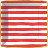 Bold Strokes - Red Stripe Dessert Paper Plates