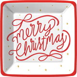 Merry Christmas Charm Paper Dessert Plates
