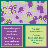 Blah Blah Paper Cocktail Beverage Napkins