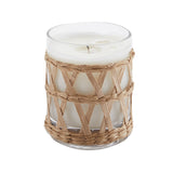 WICKER WRAP NATURAL GLASS CANDLE