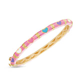 Pink Bamboo Heart Bangle