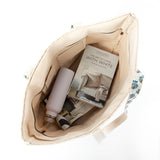 Aqua Block Print Large Classic Tote