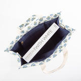 Aqua Block Print Tote
