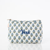Aqua Block Print Clutch
