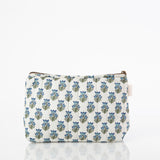 Aqua Block Print Clutch