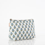 Aqua Block Print Clutch