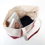 Large Red Plaid Classic Tote