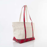 Large Red Plaid Classic Tote