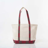 Red Plaid Medium Classic Tote