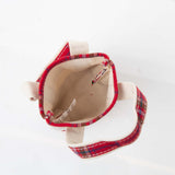 Red Plaid Mini Classic Tote